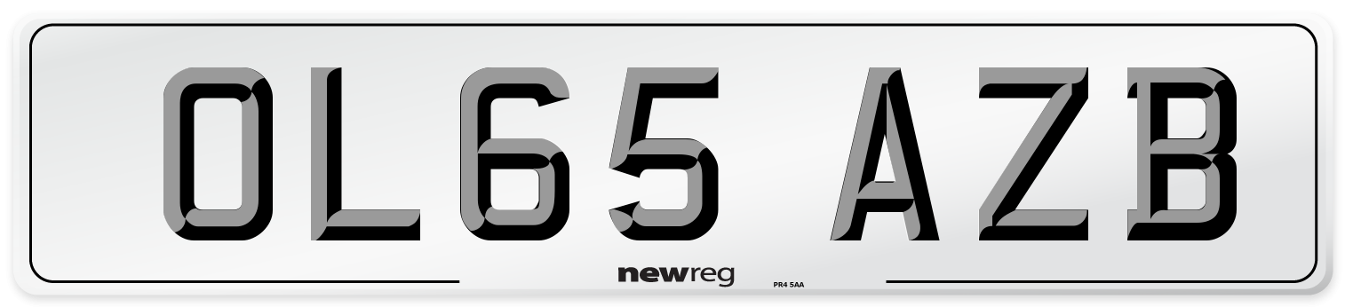 OL65 AZB Number Plate from New Reg